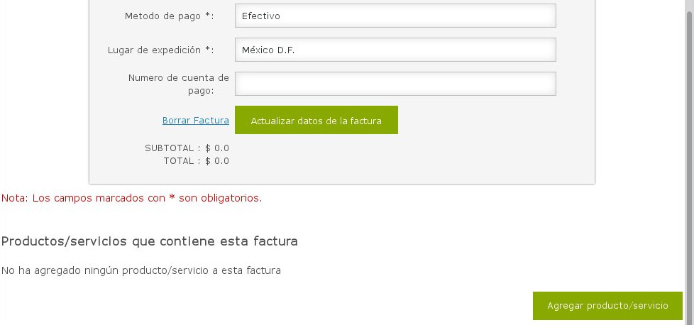 Agregar productos y servicios